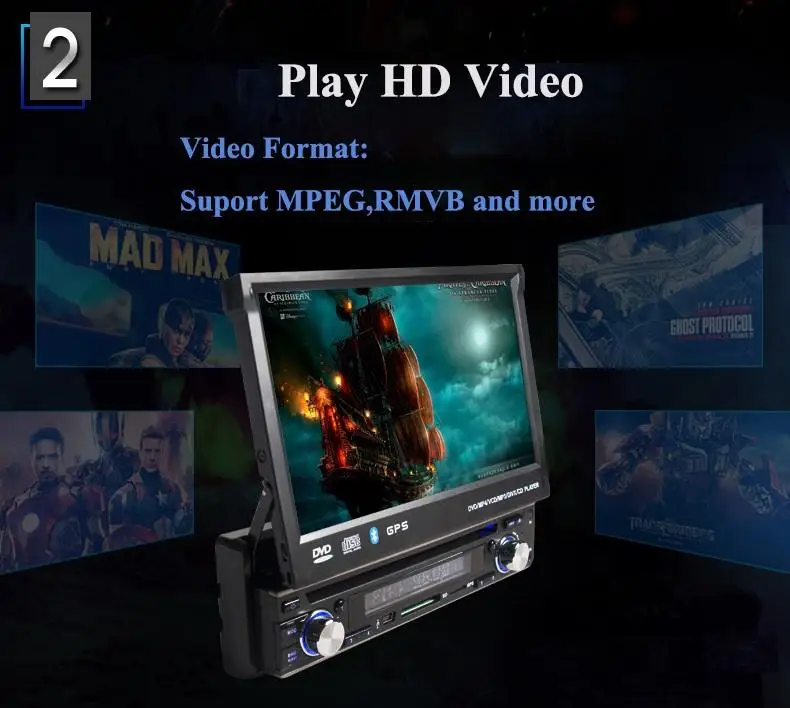 Sale universal 1 Din 7" Car DVD GPS player with audio Radio stereo,USB/SD,BT,free map,rear view camera,Manually retractable screen 3 Sale universal 1 Din 7" Car DVD GPS player with audio Radio stereo,USB/SD,BT,free map,rear view camera,Manually retractable screen 3