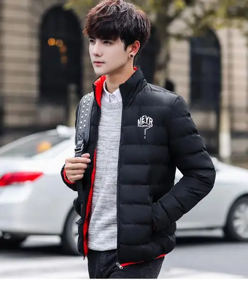 Winter 2019 trend handsome clothes short thick cotton jacket men's cotton clothes V40 Winter 2019 trend handsome clothes short thick cotton jacket men's cotton clothes V40