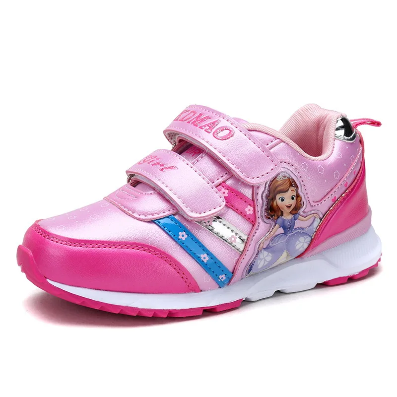 Детские кроссовки для девочек; От 4 до 12 лет обувь для девочек; детская обувь принцессы; модная спортивная обувь; дышащая обувь; европейские размеры 26-37 - Цвет: 129 Pink