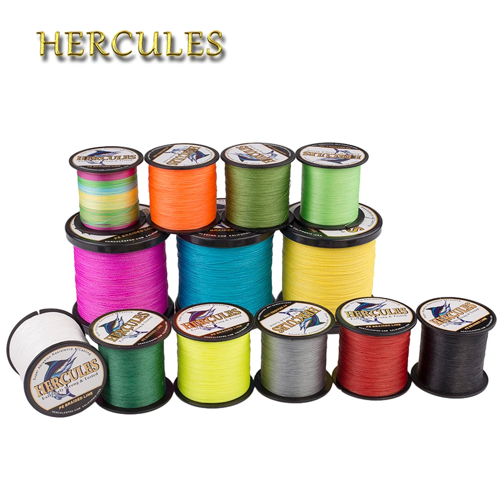 Hercules рыболовная леска 4 нити многонитевая 500 м 6 анг. Фунт. полиэтиленовые