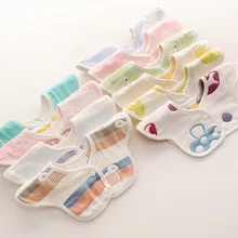 Милые детские нагрудники с рисунками из мультфильмов, водонепроницаемые Слюнявчики для малышей, хлопковые Слюнявчики для детей от 0 до 3 лет, детские слюнявчики для кормления