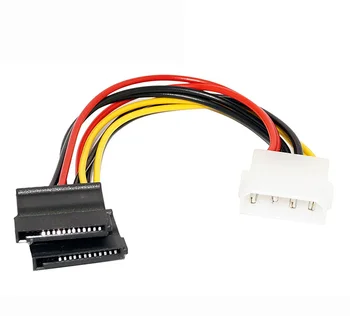 

hot selling 10pcs Serial ATA SATA 4 Pin IDE Molex to 2 of 15 Pin HDD Power Adapter Cable Hot Worldwide Promotion