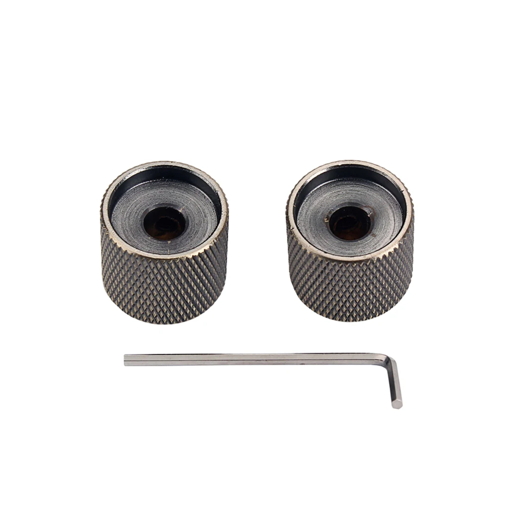 2 Pieces Guitar Potentiometer Knobs with Allen Wrench for Guitar/Bass Replacement Parts Accessories