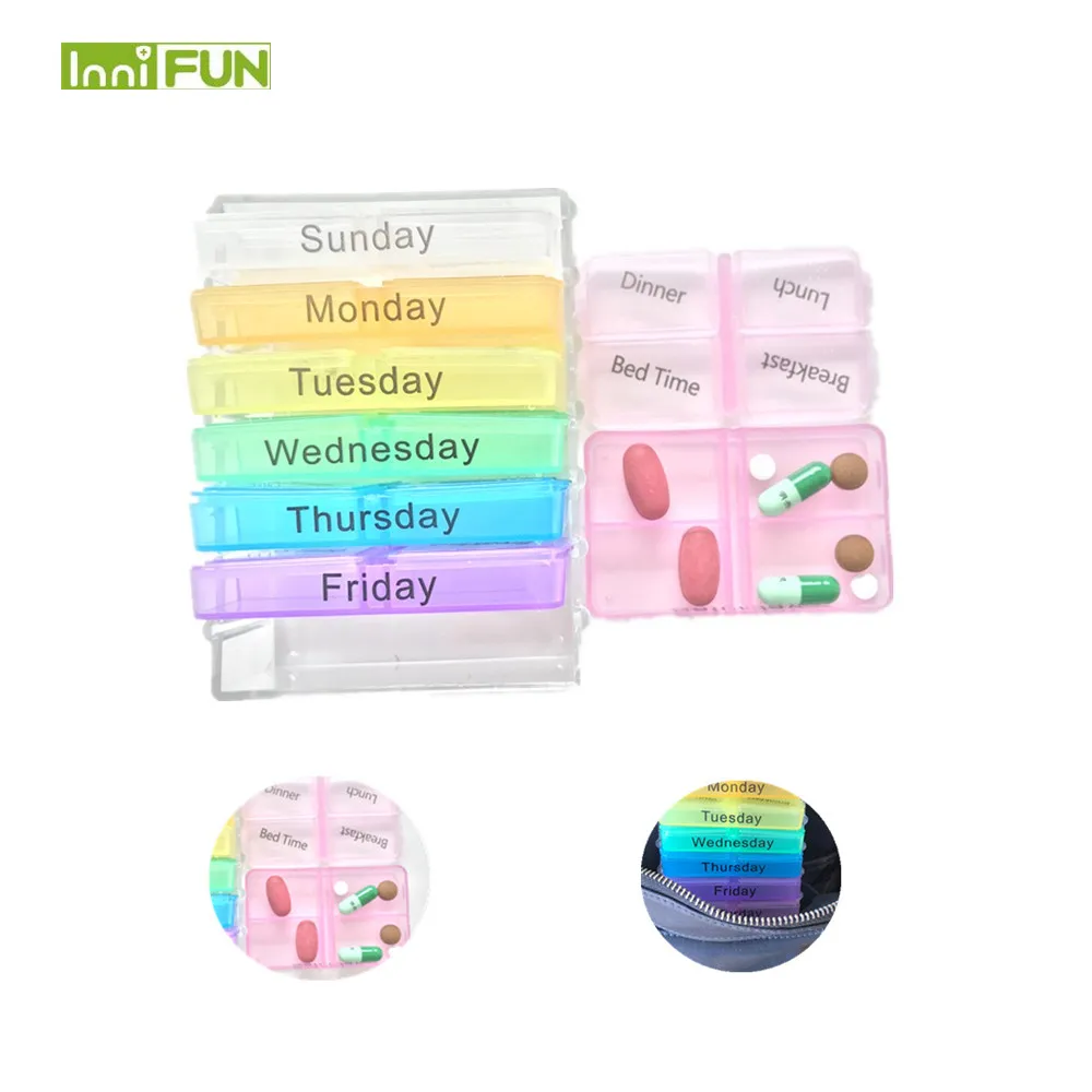 7 Days Pill Case Medicine Tablet Sorter Drug Box Container Medicine