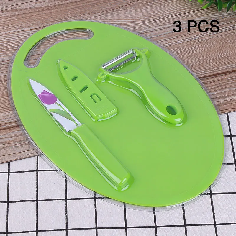 3PCS/SET Fruit Knife Peeler Chopping Cutting Board Fruit Vegetable