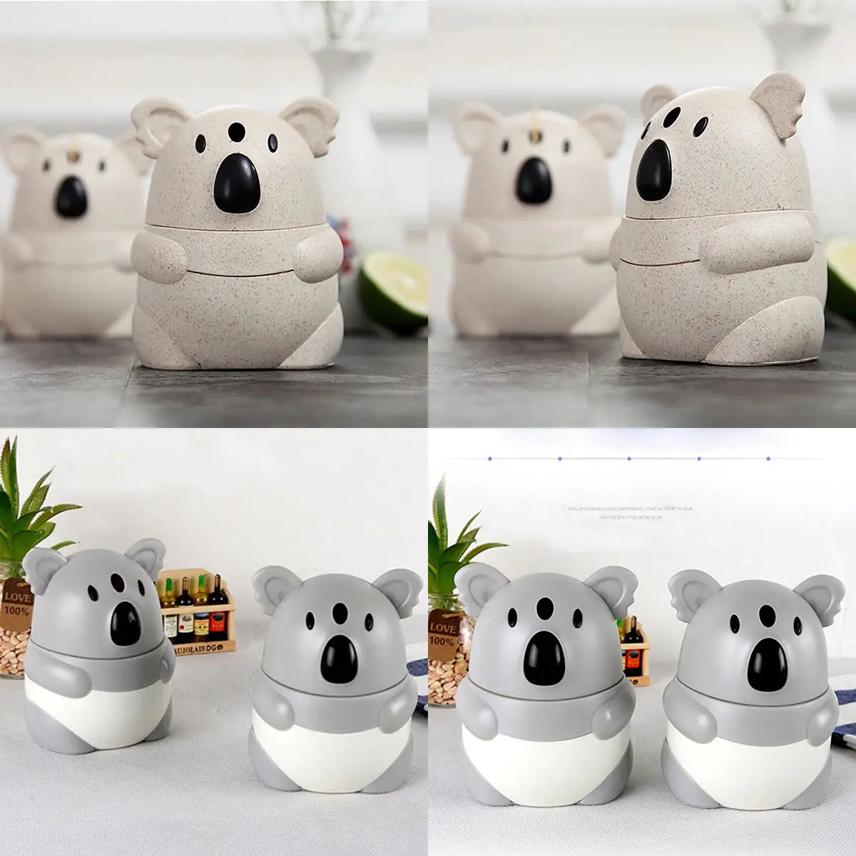 

Super Cute Table Koala Plastic Durable Automatic Toothpick Box Container Dispenser Holder Decorative Accesorries