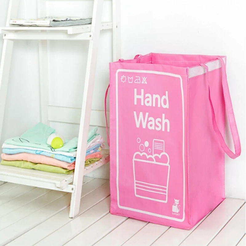 

High quality knitting laundry basket storage basket with handle toy dirty clothes storage bag 32 * 42cm free shipping