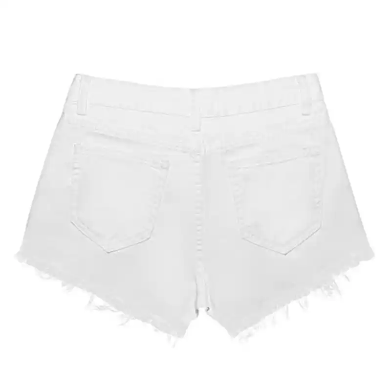 womens white ripped shorts