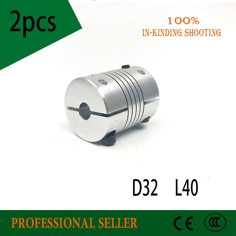 Shafts D32 L40 6*8mm Clamp Type elastic coupling Z Axis Connector Two Size Together 3D Printer accessories | Обустройство дома