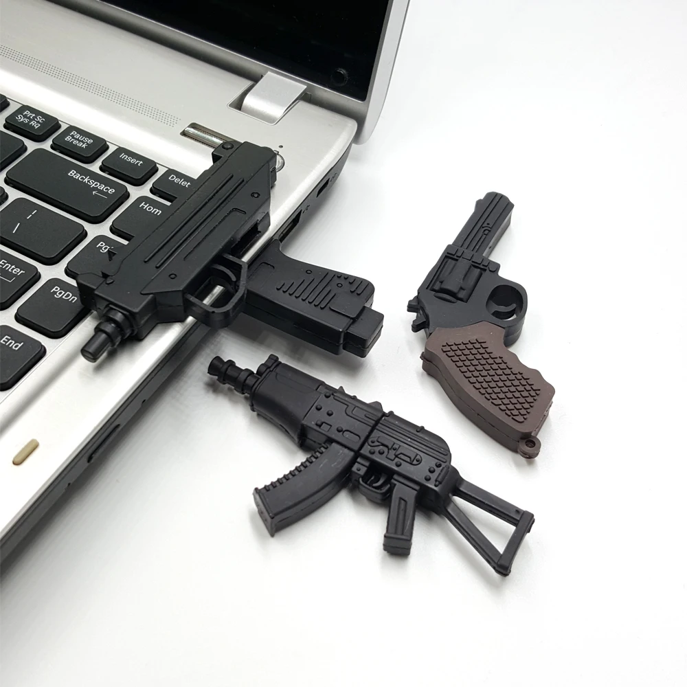 Мультфильм пистолет USB флэш накопитель Флешка 4G 8G 16G 32G 64G ak47 2 0 с OTG адаптером|usb flash