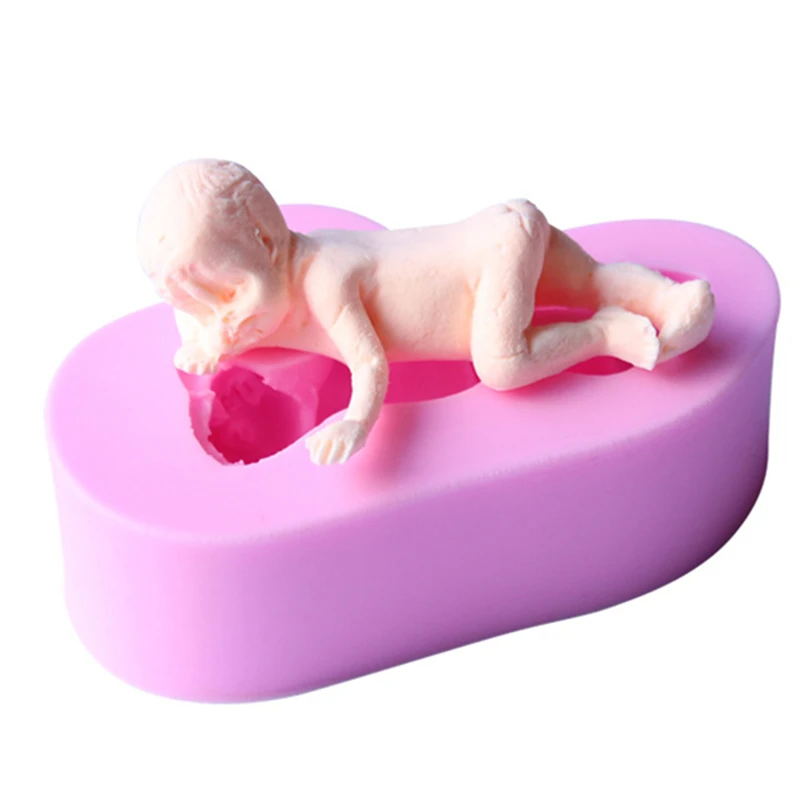 

Food-grade Silicone Mold 3D Baby Silicone Cake Mold Soap Mould Fondant Cake Decorating Tools Baking Mold Tools E669