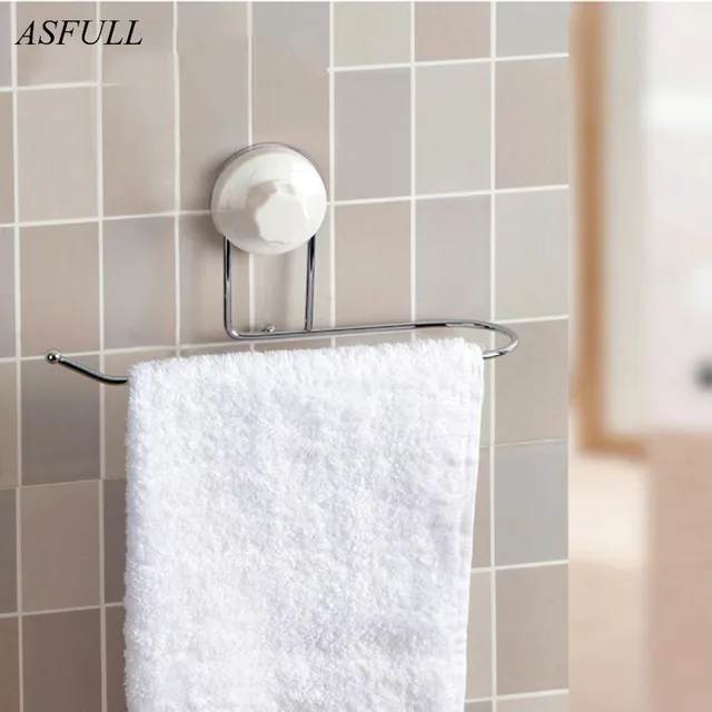 ASFULL Strong Suction sucker towel rack multifunction bathroom towel products for the kitchen  bar rack toilet paper free shippi 2