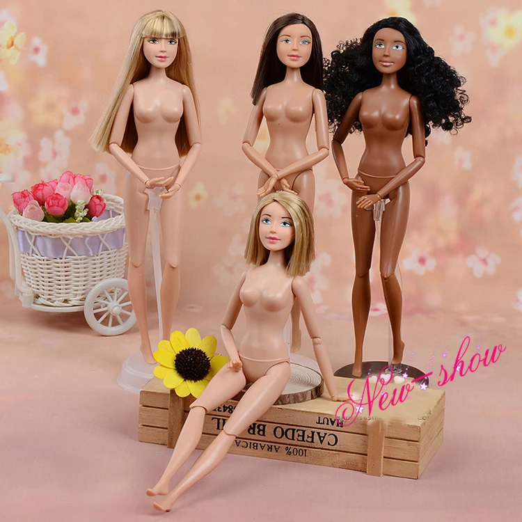 

Original Macmillan Germany Nude Doll / White & Black Skin / with 11 Jointed Flexible / 29cm High For Barbie doll Baby Toy Gift