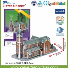 Новинка, умный и Счастливый 3d пазл, Корея, Мён-Донг, Соборная церковь, рисунки для взрослых, модель, обучение и образование