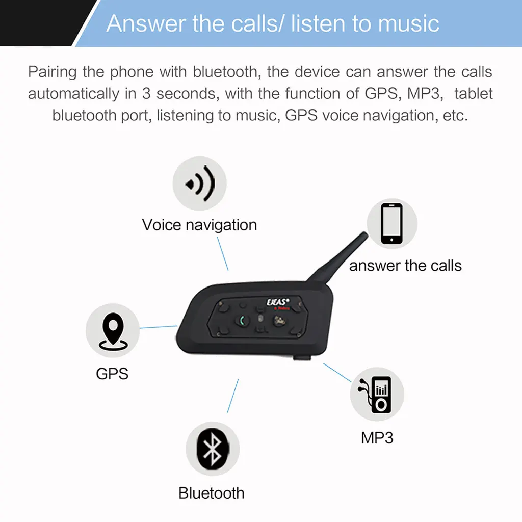 Новая Обновленная V6PRO двухканальная Bluetooth рация 2 шт. Спортивная гарнитура для