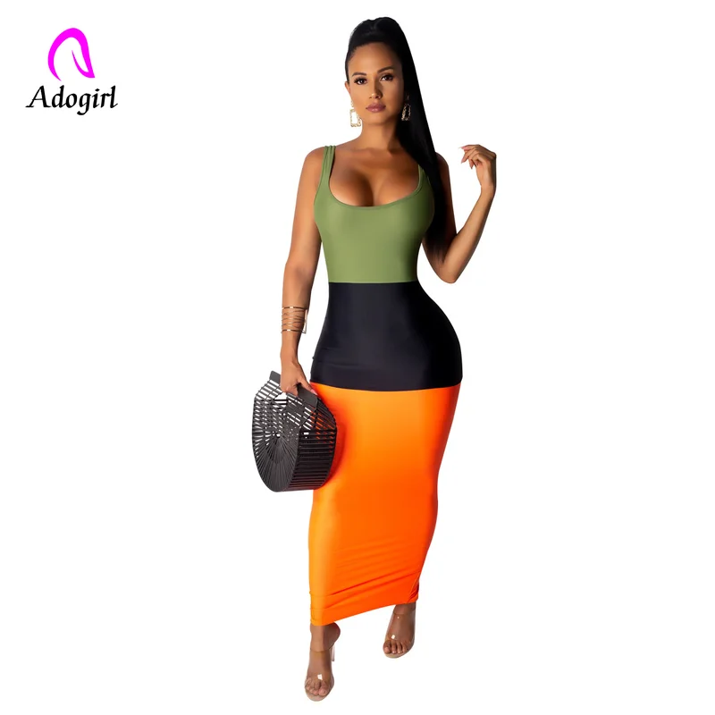 

Stripe Off Shoulder Sexy Women Long Dress Sleeveless Straight Bodycon Maxi Dress Casual 2019 Summer Party Dress Women Robe Femme