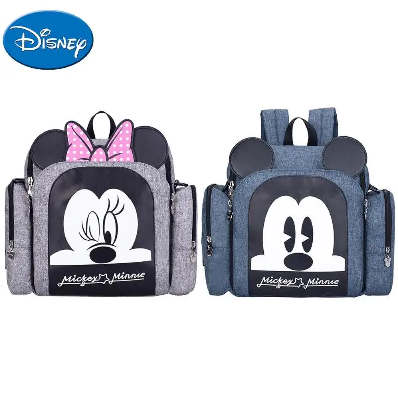 

DISNEY Mummy Maternity Nappy Bag Large Capacity Travel Diaper Bag Cartoon Mickey Minnie Nappy Organizer Women Backpack
