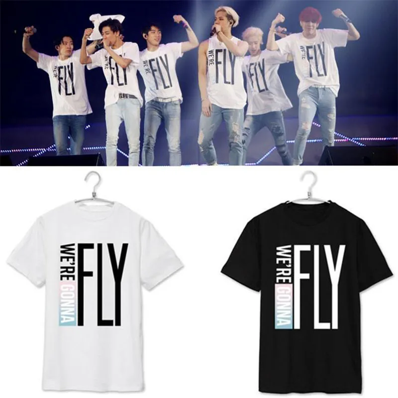 

Kpop GOT7 FLY IN SEOUL Concert Same Cotton Tshirt JACKSON MARK WE ARE GONNA FLY Short Sleeve Fashion Summer Tops