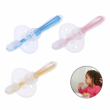 

Baby Toothbrush Massage Clean Teeth Safe Silicone Soft Infant Kid Toddler Brush
