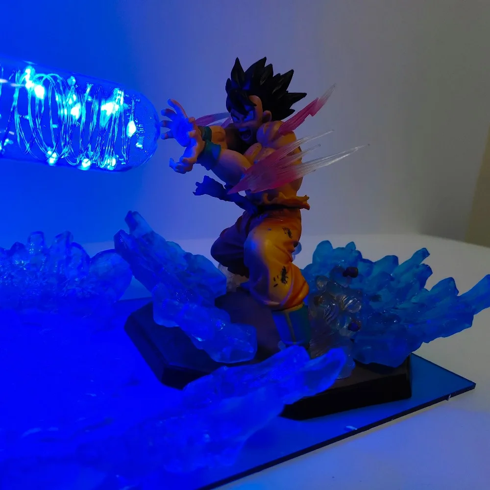 Dragon Ball лампа Сон Гоку Kamehameha Lampara сцена Dragon Ball Z Goku светодиодный Ночной светильник Настольная лампа