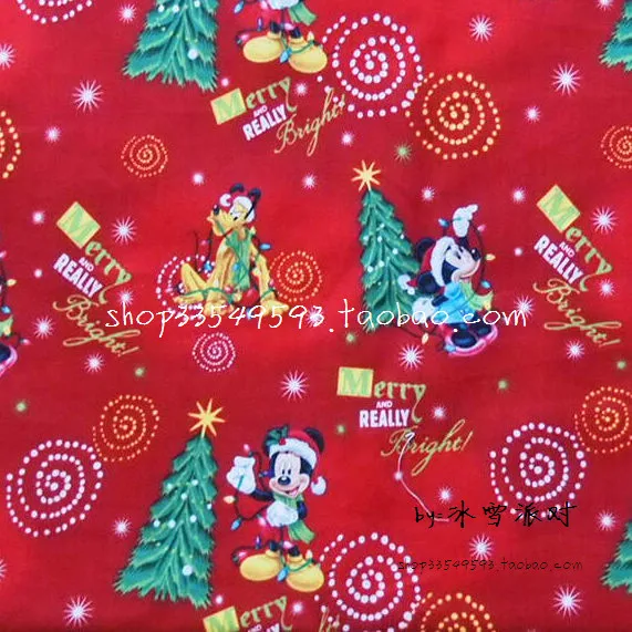 105x100cm red background mickey mouse merry and really bright toss cotton fabric for baby christmas decoration diy afck414 in fabric from home garden on - Mickey Mouse Christmas Decorations 105x100cm red background mickey mouse merry and really bright toss cotton fabric for baby christmas decoration diy afck414 in fabric from home garden on - Mickey Mouse Christmas Decorations