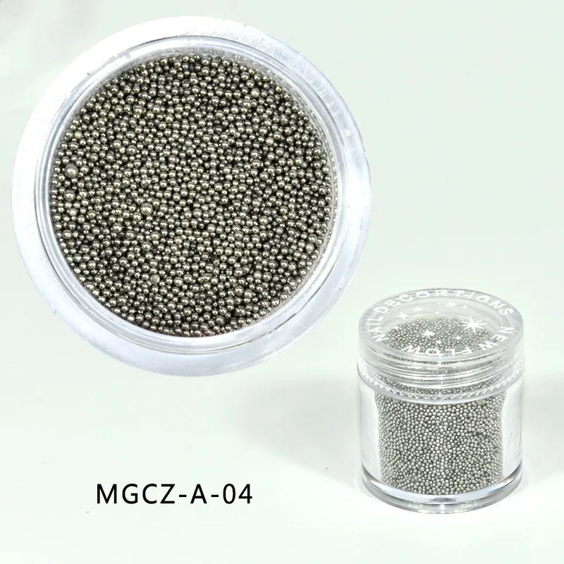 

AB Color Caviar Beads 3D Nail Art Decorations in BOX Multi-size DIY Nail Decoration Body Art Nail Stones Crystal