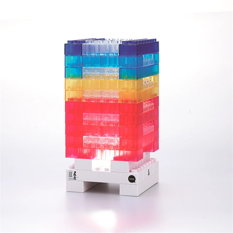 Creative DIY Tetris Puzzle Light Stackable LED Desk Lamp Constructible