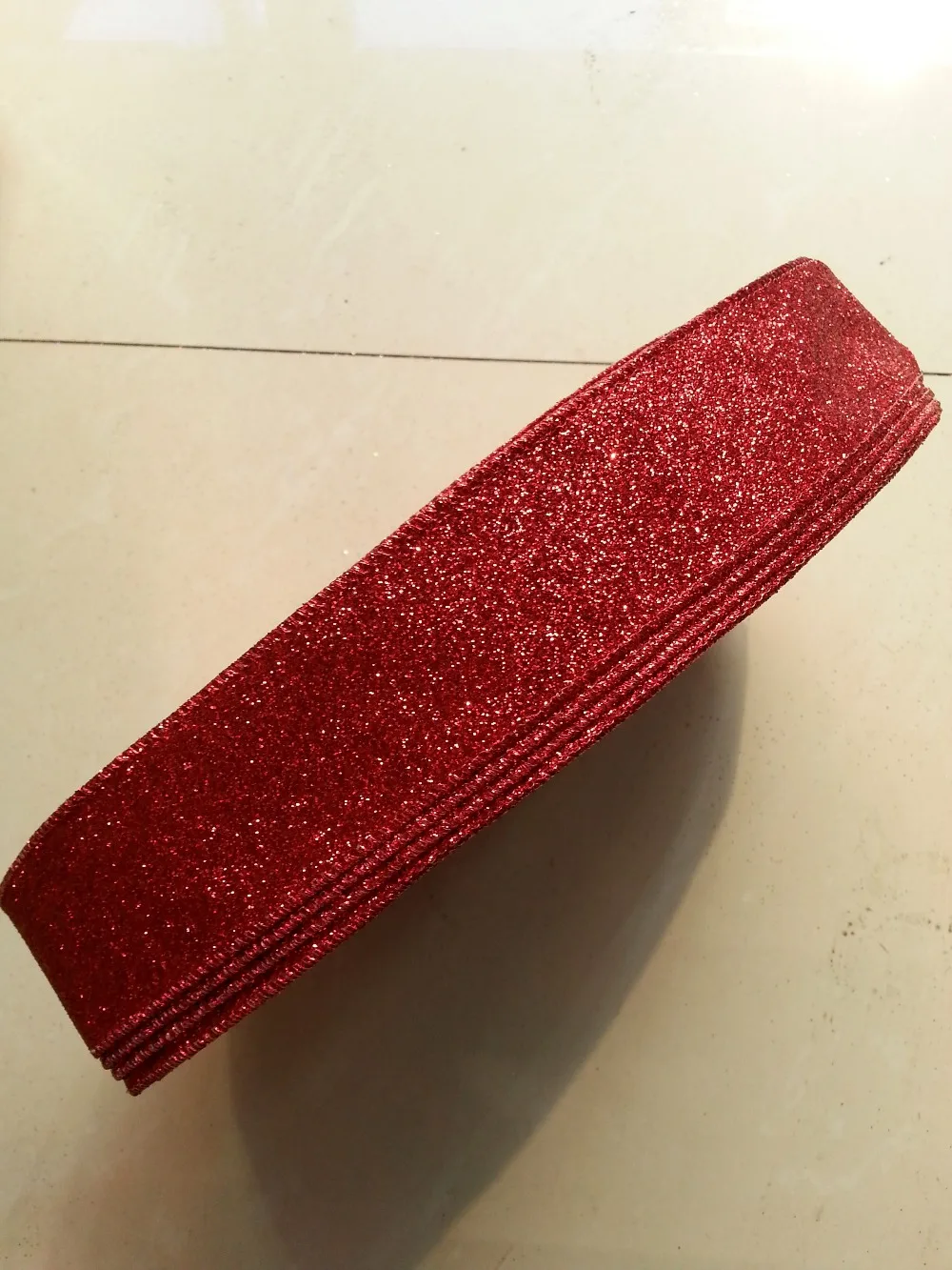 

200CM * 1.5''(38MM)Christmas Tree Decoration Red Ribbon And Red Rim Room Decoration Christmas Present Weeding Wire Edged