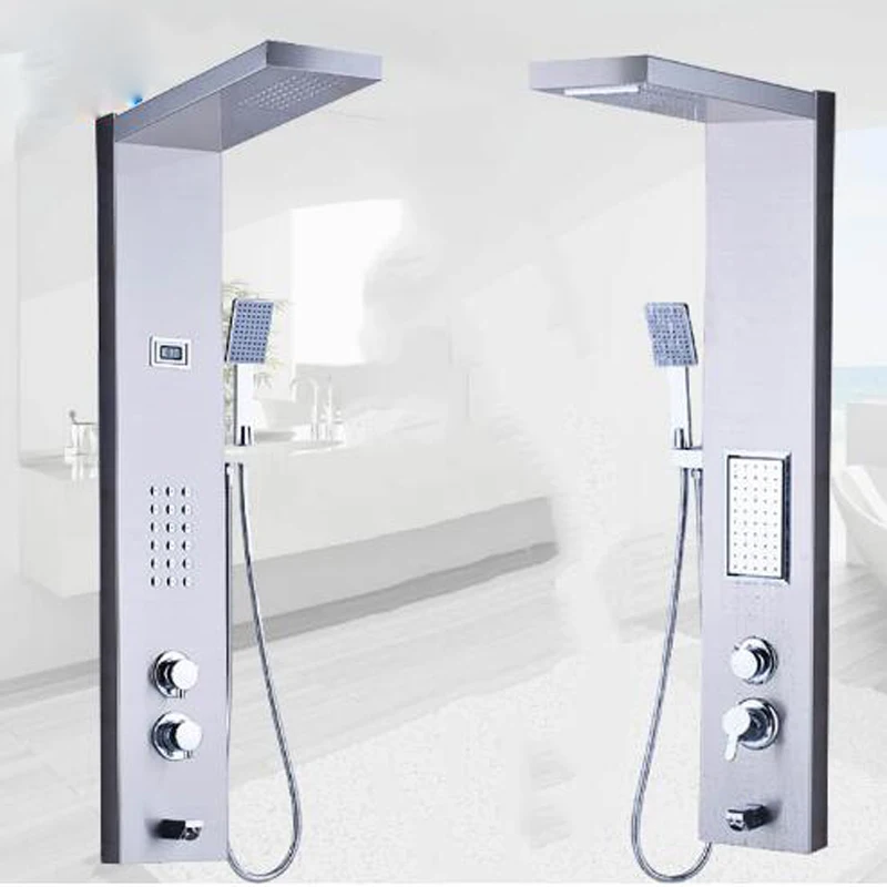 

Luxury Shower Set Shower Panel In Wall Single Handle Cold and Hot /Thermostic Shower Faucet