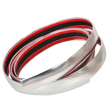 DWCX DIY 30mm 2.5m Exterior Car Chrome Adhesive Strip Trim Tape Molding Styling Decoration Automotive Sticker Door Grille Bumper