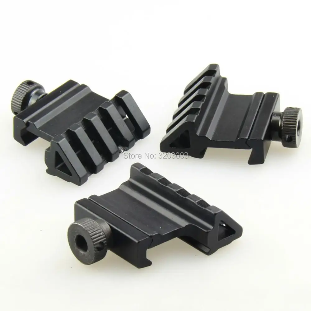 3pcs 45 Degree Angle Tactical Scope Mount Aluminum Offset 4 Slot Side