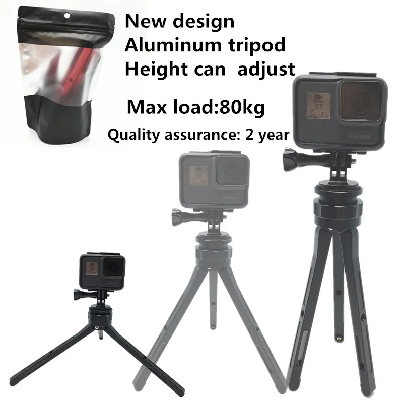 

New Design Max Load 80kg Aluminum Monopod Tripod Height Adjust For Pan Head for SLR DSLR Digital Camera For Gopro Hero7 6 5 Yi4k