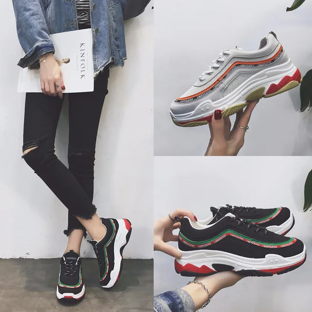 De Blanc Chaussures 5 Sauvage Harajuku coréen Kong 3 2018 4 1 Nouvelle Hong Mode Vieilles Femmes Rétro Sport Printemps 2 d0xnwrq0