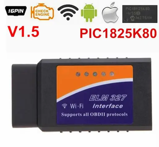 Новое поступление ELM327 wifi V1.5 OBD2 автоматический считыватель кодов Wi-Fi соединение ELM327 поддерживает iOS Телефон PIC18F25K8 OBD2 диагностический сканер - Цвет: ELM327 WIFI Orange