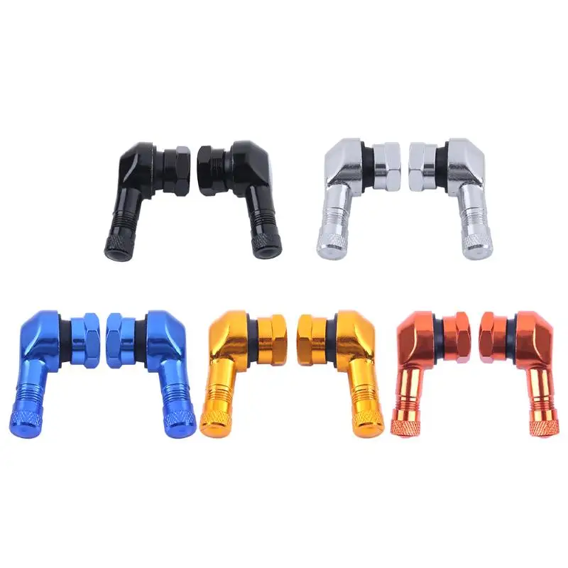 

2pcs 90 Degree CNC Aluminum Motorcycle 11.3mm Rim Tire Tyre Valve Stems Auto Motorcycle Airtight Stem Air Caps High Quality