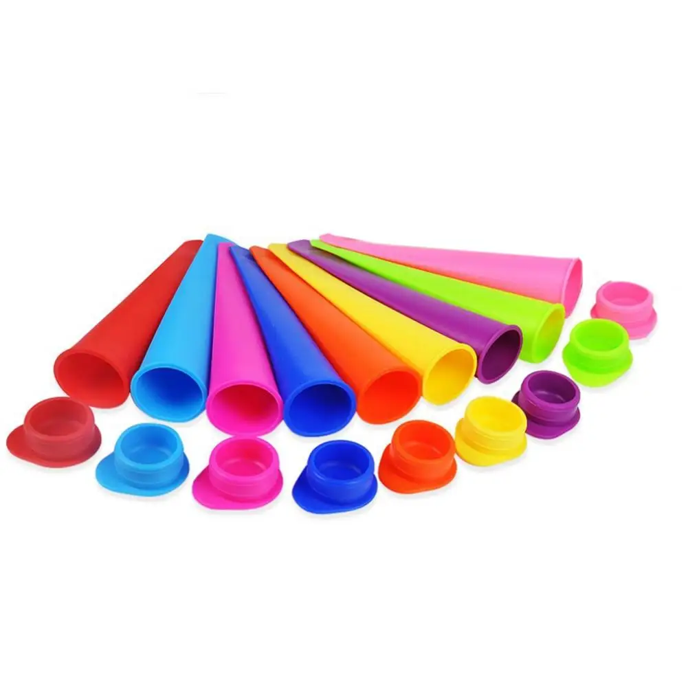 

Creative Silicone Leakproof Popsicle Shape Ice Pop Maker Mold DIY Tools with Lid