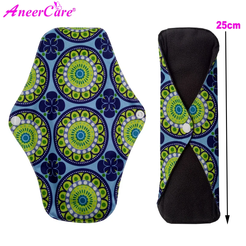 

5 pcs Sanitary pads reusable menstrual pads absorbent reusable charcoal cloth bamboo menstrual pads heavy sanitary washable pads