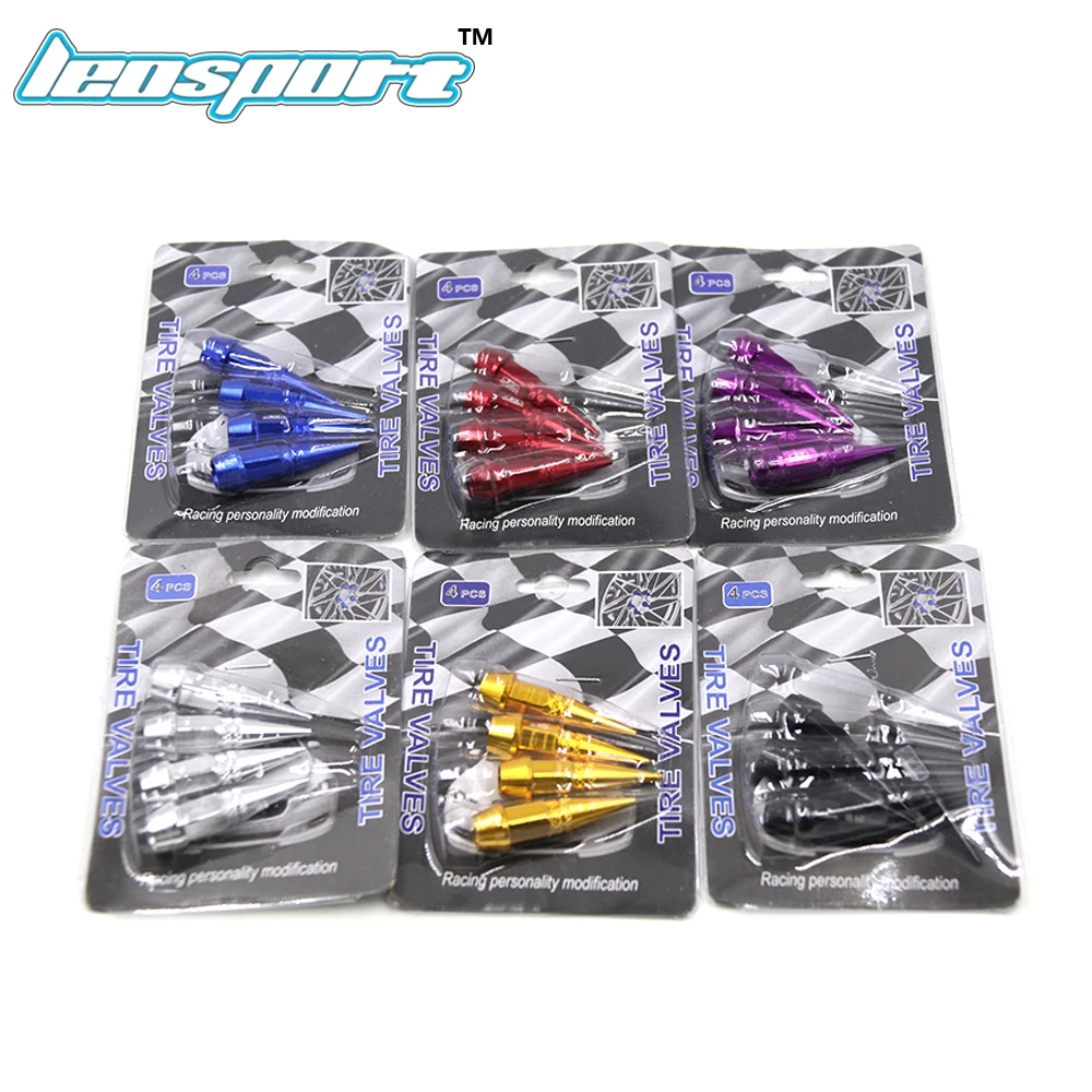 

Leosport-4pcs length 45mm RACING FORGED ALUMINUM VALVE STEM CAPS WHEELS RIMS UNIVERSAL Blue Silver Black Golden Red Black