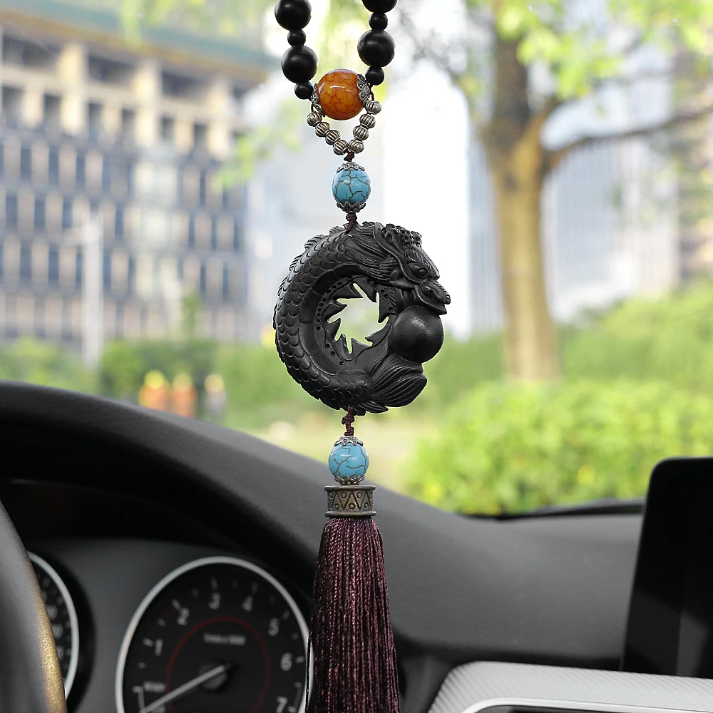 Buy Car Pendant Chinese Traditional Ebony Wood Carved