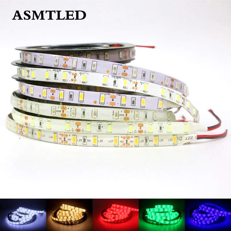 0 5 м 1 2 3 4 60 светодиодов/м SMD 5630 Гибкая светодиодная лента 12 В IP30 IP65