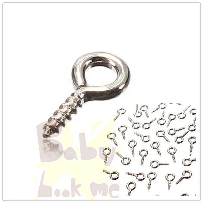 3 Colors New Durable 100 pcs Small Tiny Mini Eye Pins Eyepins Screw Eye