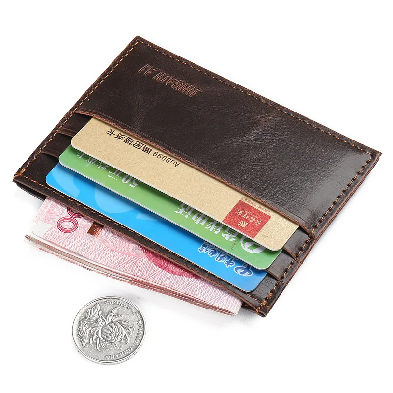 Модные винтажные Ретро текстурные мини держатели для ID, бизнес кредитный держатель для карт из искусственной кожи, тонкий банковский чехол, кошелек