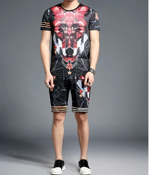 

2019 Summer Short tracksuit new design men sets Suit Men