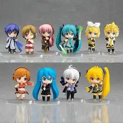 10 шт./компл. Nendoroid Petit Vocaloid фигура Good улыбка Хацунэ Мику фигурки героев Игрушки для девочек лучший подарок