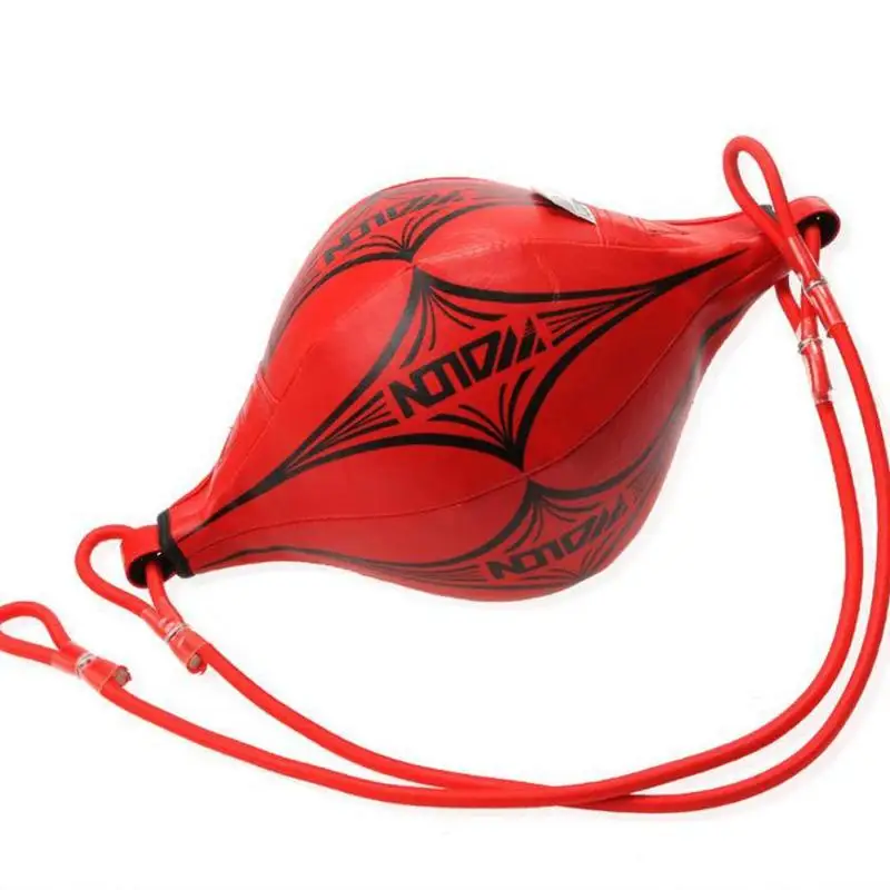 Боксерский боксерский скоростной мяч двойной конец муай-тай боксерский скоростной мяч PU удар Тренировка Фитнес Спорт практическое скоростное оборудование - Цвет: Красный