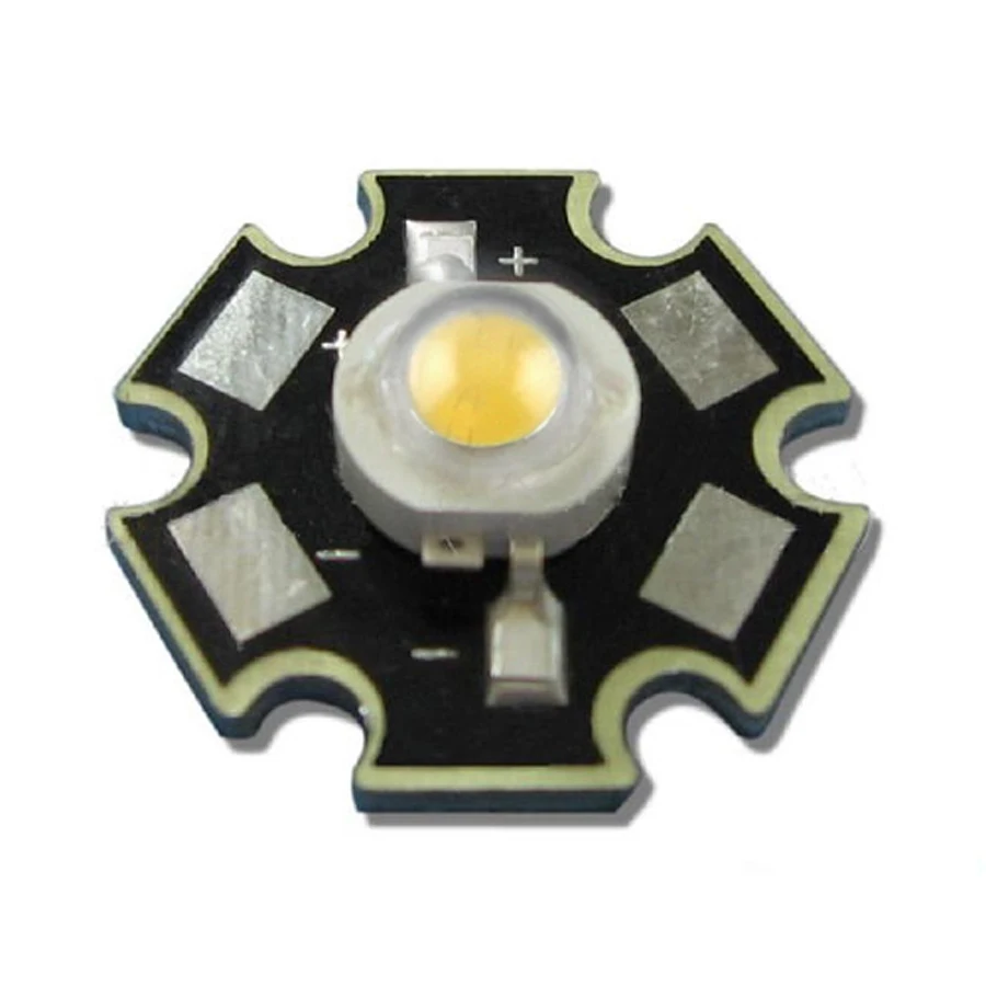 

100pcs/lot 3W 45mil Chip Warm White 3000~3500K LED Bead Light Part Emitter With 20mm Star Base