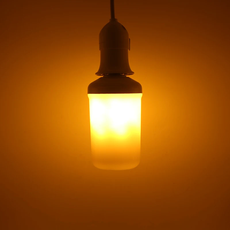 SZYOUMY E27 светодиодный лампы-факелы 3 режима огненный эффект лампочка AC85-265V Мерцающая эмуляция пламени 9 Вт светодиодные лампы «Кукуруза»