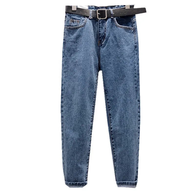 

Hot Sale Spring Autumn Women Casual Straight Pants High Waist Jeans Solid Ladies Denim Pants Vaqueros Mujer