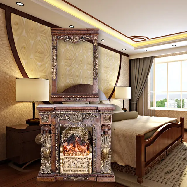 European Princess Dresser Classical Electric Fireplace Bedroom