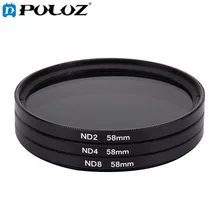 58mm Lens Filter ND Filter Kits (ND2 + ND4 + ND8) for GoPro & Xiaomi Xiaoyi Yi & SJCAM Sport Action Camera